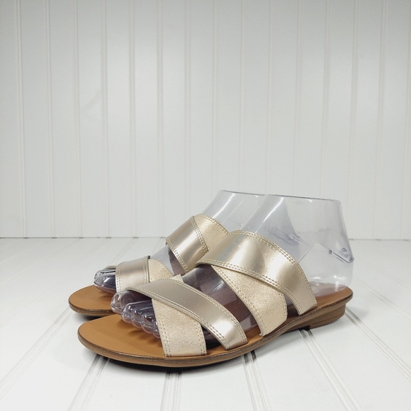 NEW PAUL GREEN Slip On Leather Sandals - Picture 2 of 13